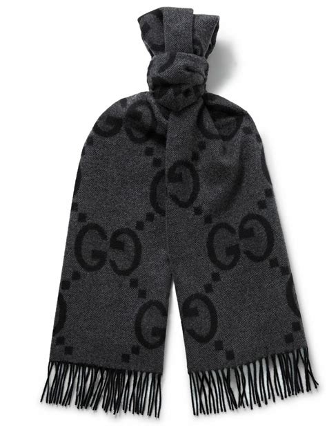 grey cashmere jacquard gucci scarf|gucci cashmere shawl.